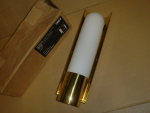 3663 Wandleuchte messing blank / opal 1x TC-S 11W VVG 230V 50Hz